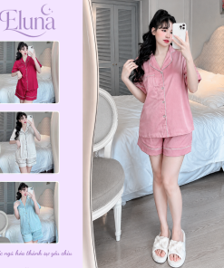 [MẪU HÈ] Bộ Đồ Ngủ Nữ Eluna Pijama Lụa Gấm Xước Ánh Kim CC126 Ngắn Tay Mặc Nhà Dễ Thương Cao Cấp
