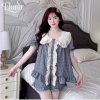 Pijama Chất Liệu Đũi Vân Mây DU20 Mềm Mát